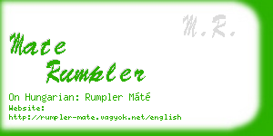 mate rumpler business card
